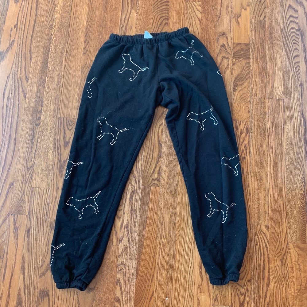 PINK Victoria Secret Black Dog Sweatpants